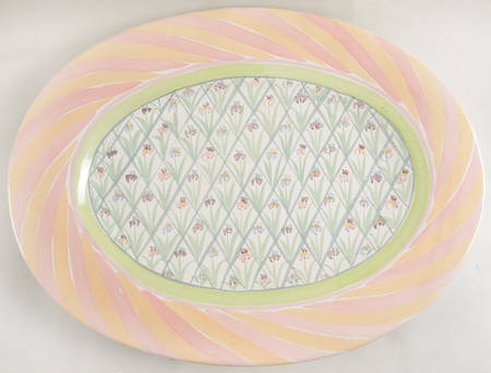 Bearded Iris 22" Oval Serving Platter