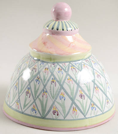 Bearded Iris Ceramic Dome for Service Plate