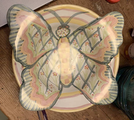 Bearded Iris Butterfly Shaped Bowl