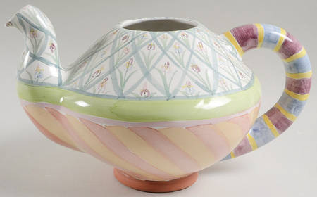 Bearded Iris Teapot No Lid
