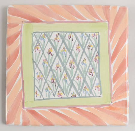 Bearded Iris Square Trivet