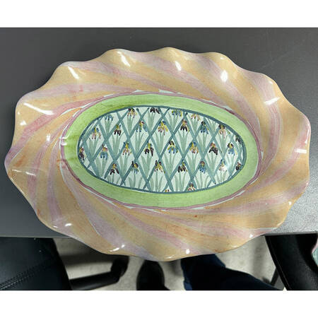 Bearded Iris 12" Oval Serving Platter