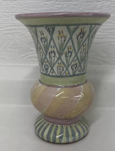 Bearded Iris 7" Vase