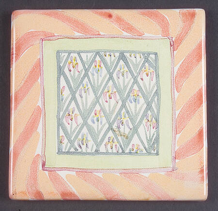 Bearded Iris Square Trivet