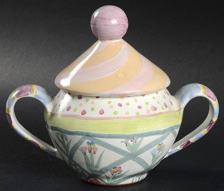 Bearded Iris Sugar Bowl & Lid