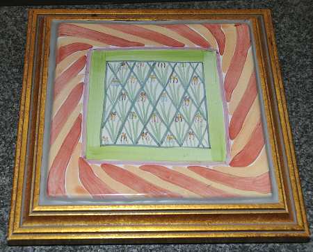 Bearded Iris Wood Frame Trivet