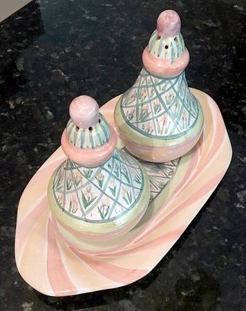 Bearded Iris (3 Pc) Salt & Pepper Tray Set