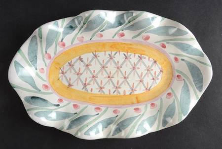 Brighton Pavillon 9" Oval Fluted Dish