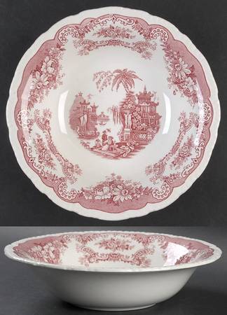 Bombay Red (Scalloped) 9" Round Vegetable Bowl
