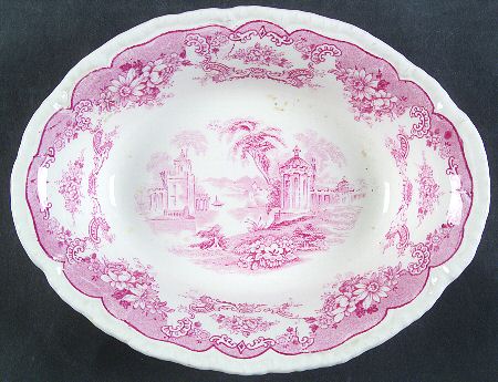 Bombay Red (Scalloped) 8" Oval Vegetable Bowl