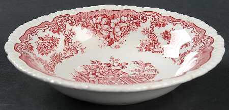 Bombay Red (Scalloped) Fruit/Dessert (Sauce) Bowl