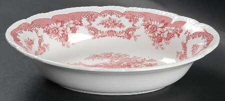 Bombay Red (Scalloped) 9" Oval Vegetable Bowl