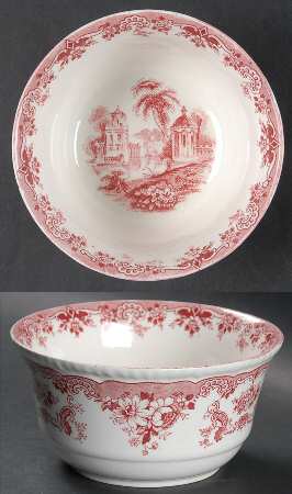 Bombay Red (Scalloped) Cranberry Bowl