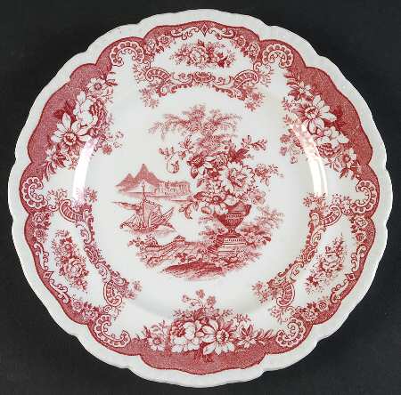 Bombay Red (Scalloped) Salad Plate