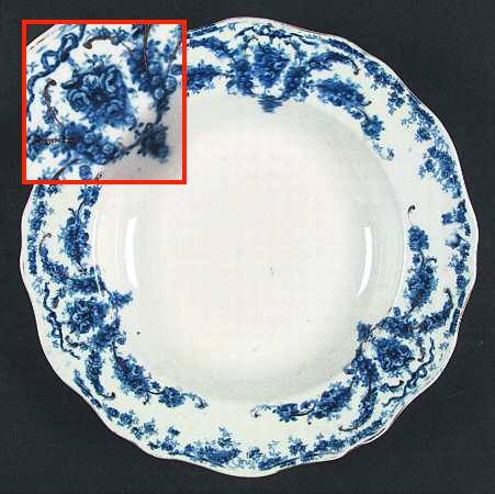 Empire Blue Large Rim Soup Bowl