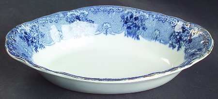 Gem (Flow Blue) 9" Oval Vegetable Bowl