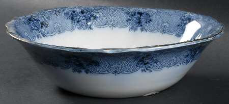 Gem (Flow Blue) 9" Round Vegetable Bowl