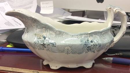 Gem Blue Green Gravy Boat