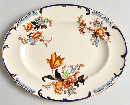 4109 10" Oval Serving Platter by John Maddock & Sons