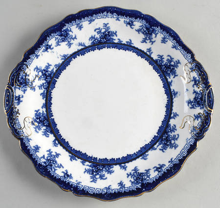 Hamilton Blue Handled Cake Plate by John Maddock & Sons