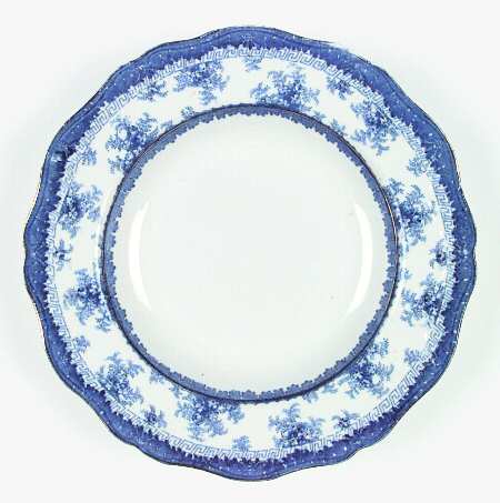 Hamilton Blue Rim Soup Bowl