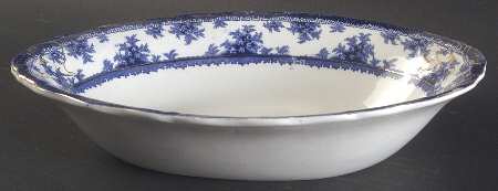 Hamilton Blue 10" Oval Vegetable Bowl