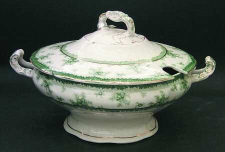 Hamilton Green Tureen &  Lid by John Maddock & Sons