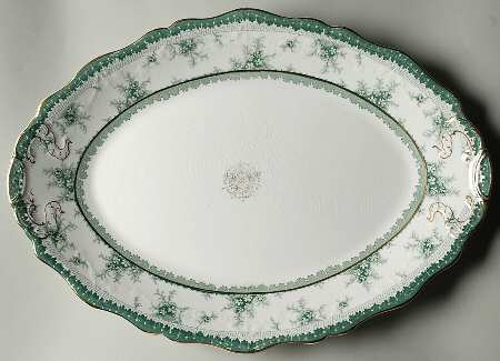 Hamilton Green 17" Oval Serving Platter