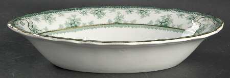 Hamilton Green 10" Oval Vegetable Bowl by John Maddock & Sons
