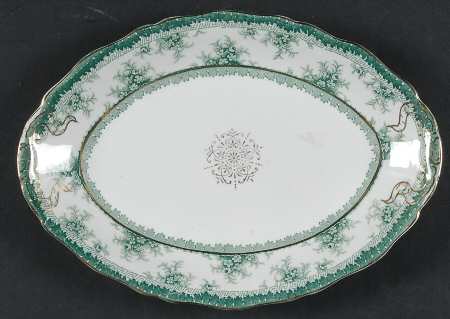 Hamilton Green 10" Oval Serving Platter
