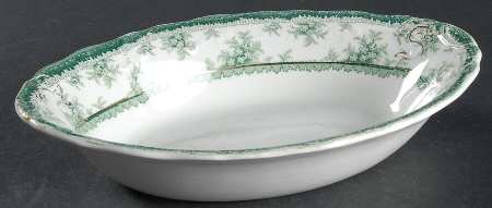Hamilton Green 9" Oval Vegetable Bowl