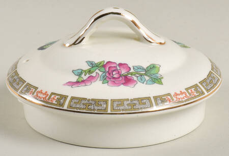 Indian Tree (Gold Trim, Semiscalloped) Lid for Teapot