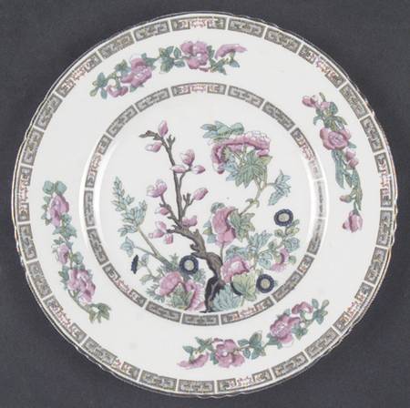 Indian Tree (Gold Trim, Semiscalloped) Salad Plate