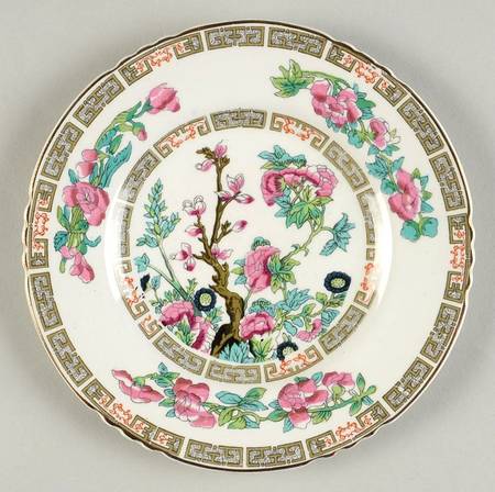 Indian Tree (Gold Trim, Semiscalloped) Bread & Butter Plate
