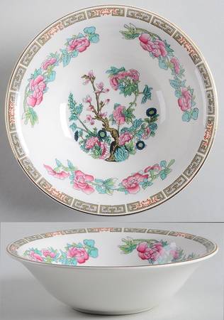 Indian Tree (Gold Trim, Semiscalloped) Coupe Cereal Bowl
