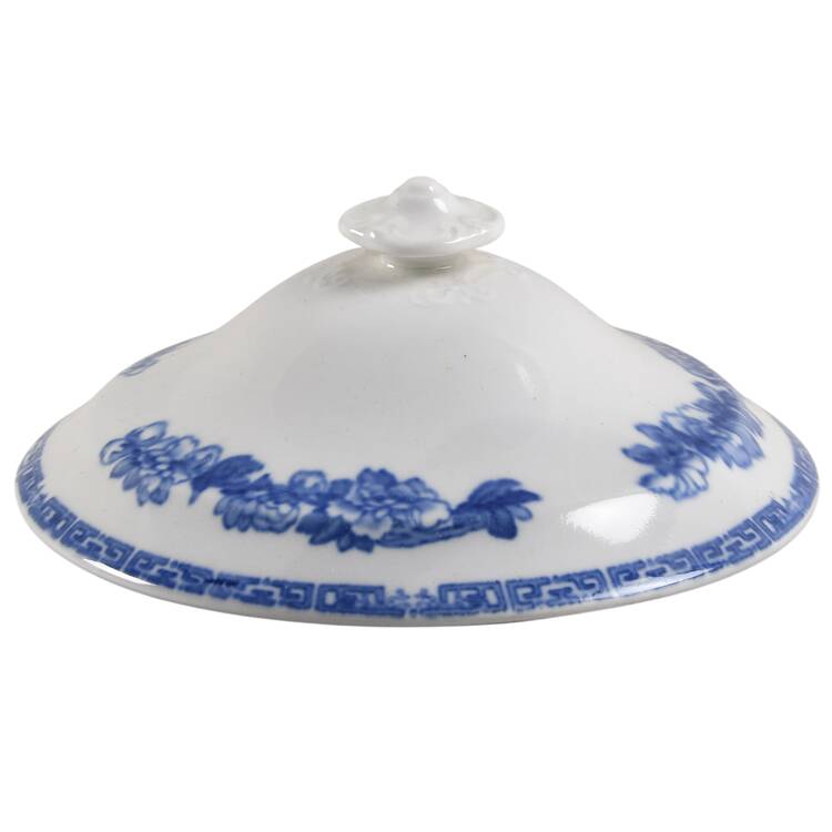 Indian Tree Blue Lid for Round Butter