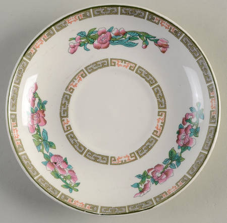 Indian Tree (Green Trim) Saucer for Oversized Cup by John Maddock & Sons