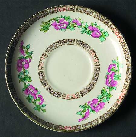 Indian Tree (Green Trim) Saucer