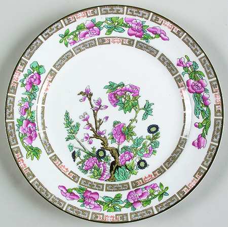 Indian Tree (Green Trim) Dessert/Pie Plate