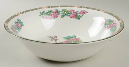 Indian Tree (Green Trim) 8" Round Vegetable Bowl by John Maddock & Sons