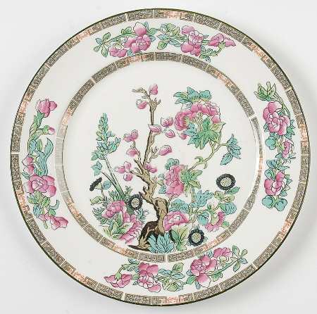 Indian Tree (Green Trim) Luncheon Plate by John Maddock & Sons