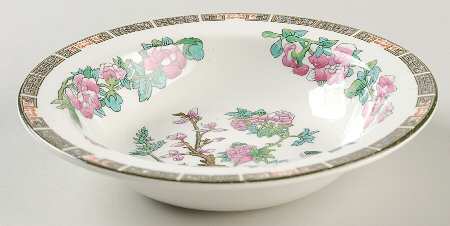 Indian Tree (Green Trim) Rim Cereal Bowl by John Maddock & Sons