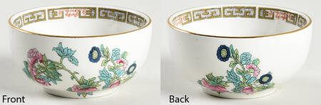 Indian Tree (Smooth, Gold Trim) Mini Open Sugar Bowl by John Maddock & Sons