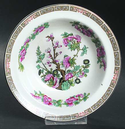 Indian Tree (Smooth, Gold Trim) Rim Fruit/Dessert (Sauce) Bowl