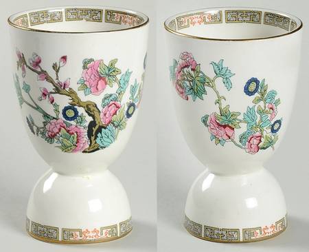 Indian Tree (Smooth, Gold Trim) Double Egg Cup by John Maddock & Sons
