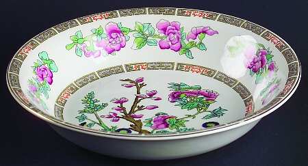 Indian Tree (Smooth, Gold Trim) Coupe Soup Bowl
