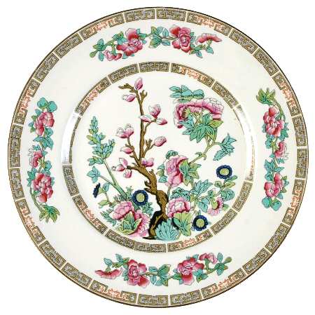 Indian Tree (Smooth, Gold Trim) Salad Plate