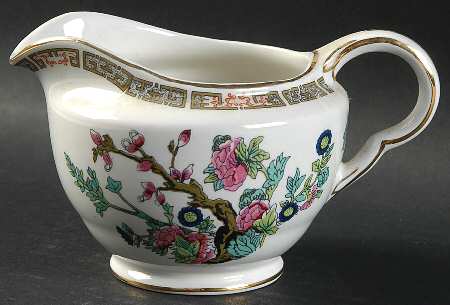 Indian Tree (Smooth, Gold Trim) Creamer by John Maddock & Sons