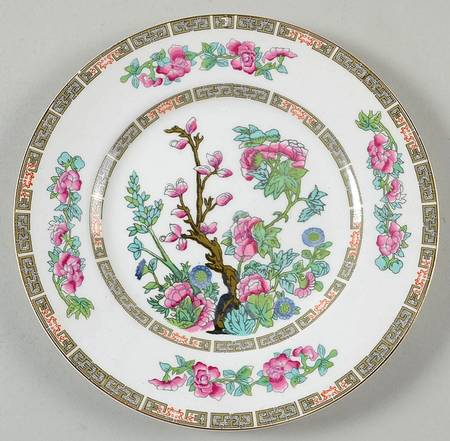 Indian Tree (Smooth, Gold Trim) Salad Plate by John Maddock & Sons