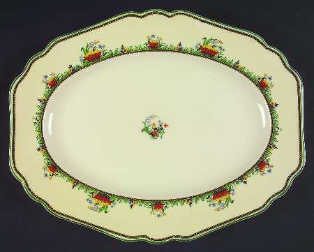 Lily 14" Oval Serving Platter by John Maddock & Sons
